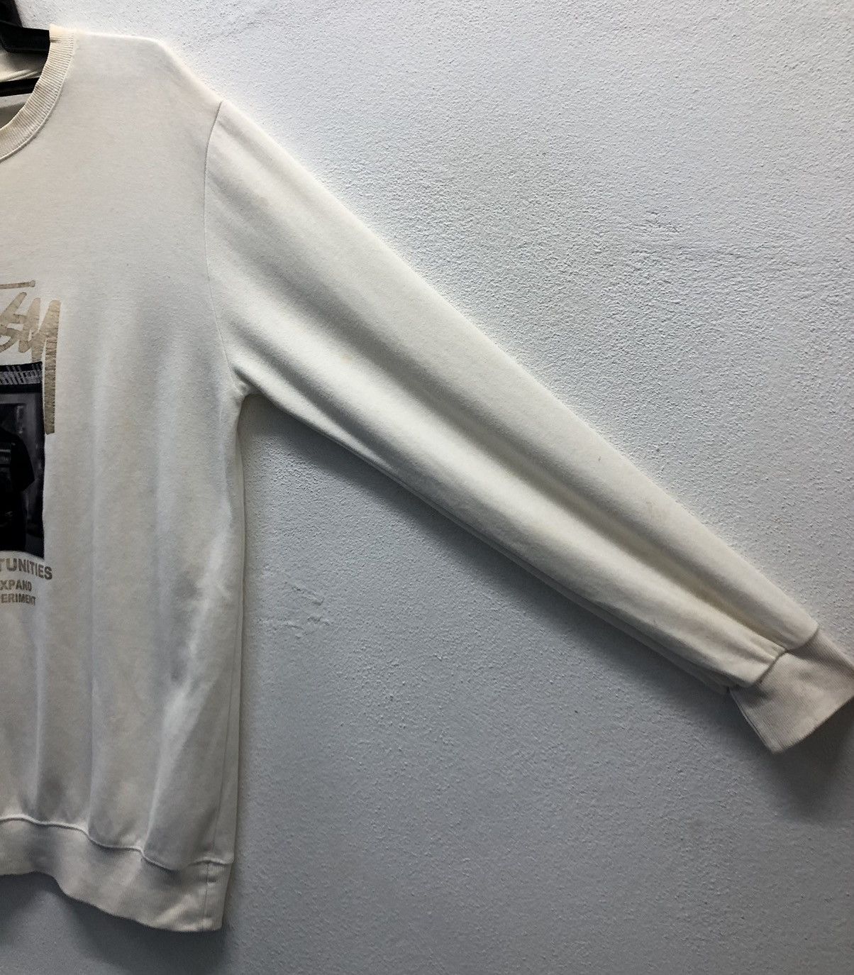 Stussy Vintage Stüssy Life Opportunities Graphic Sweatshirt – White Size US L / EU 52-54 / 3 - 5 Thumbnail