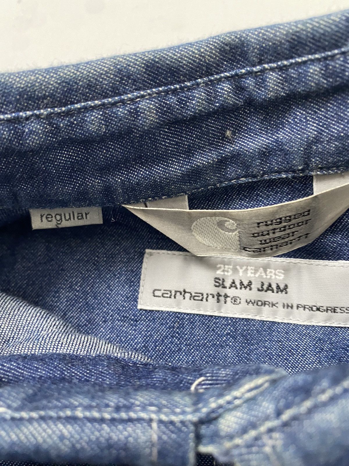 Carhartt Wip Carhartt WIP X Slam Jam shirt size XL used blue denim Size US XL / EU 56 / 4 - 7 Thumbnail