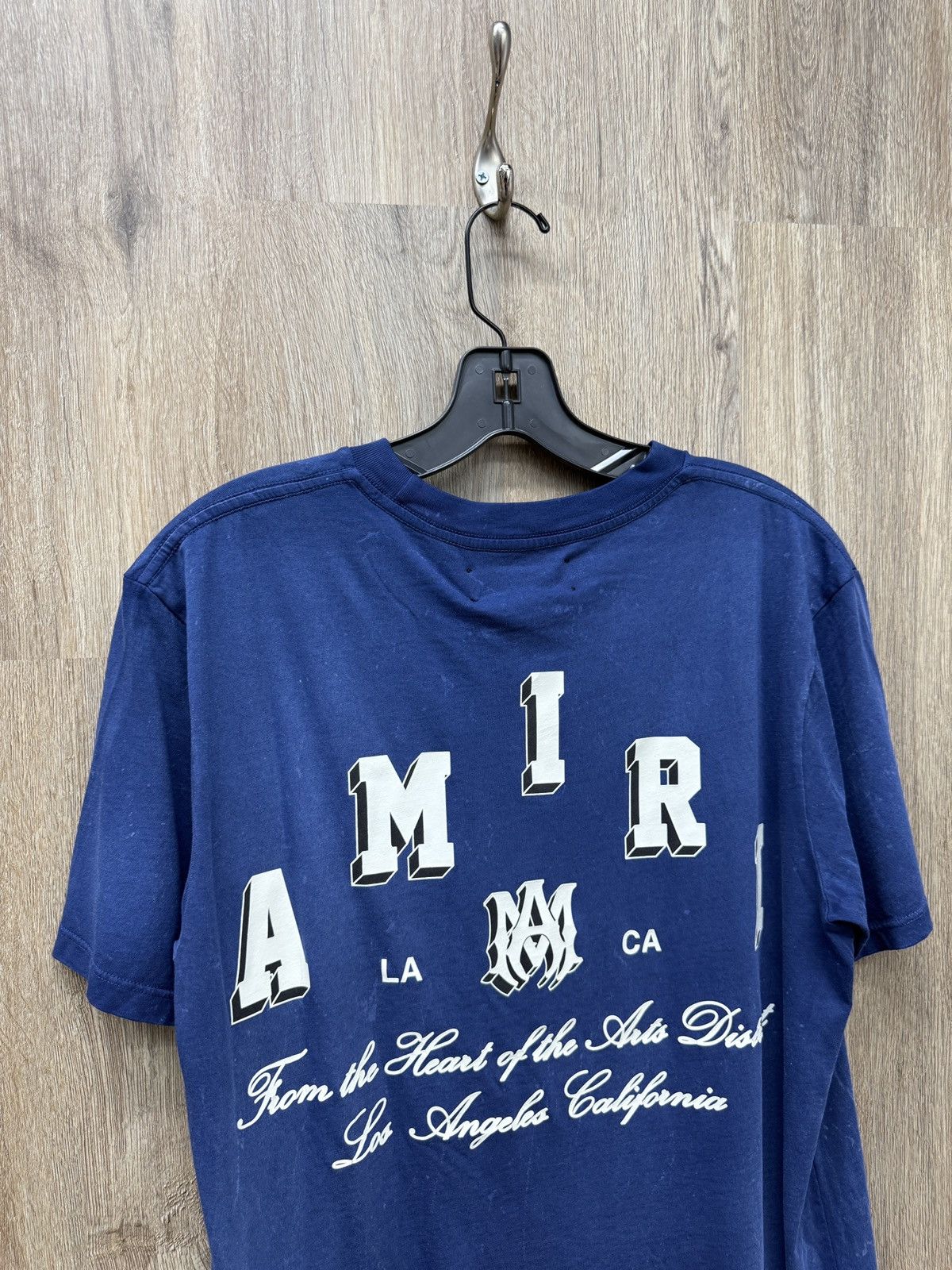 Amiri Amiri Blue Collegiate Short Sleeve Size US S / EU 44-46 / 1 - 6 Thumbnail