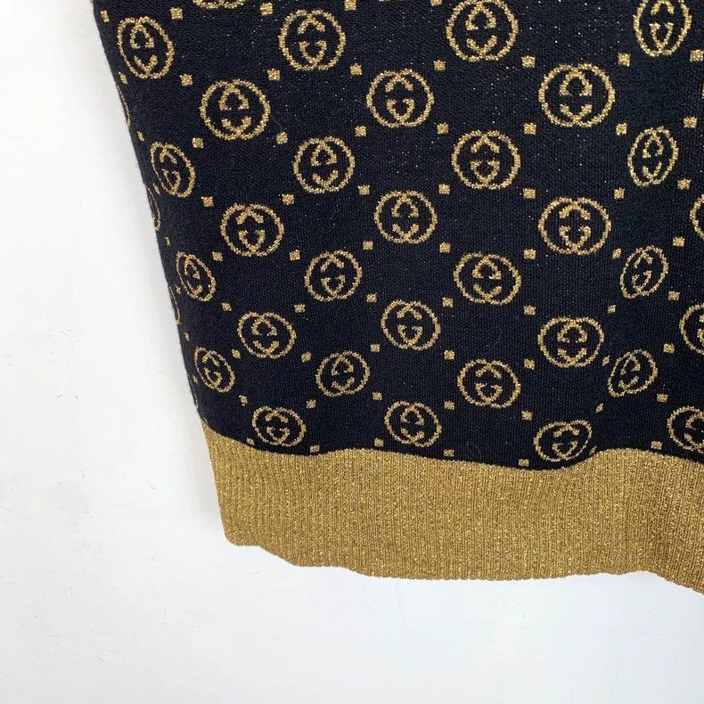 Gucci Gucci Color block logo jacquard full-printed wool round-nec Size US L / EU 52-54 / 3 - 4 Thumbnail