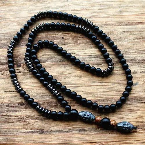Jewelry Hematite Carving Bead Necklace🔥🔥🔥 Size ONE SIZE - 1 Thumbnail
