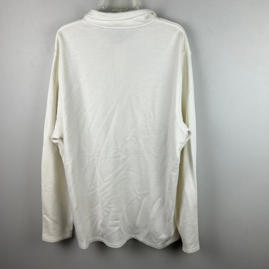 Vince Vince Off-White Pique Double Knit Long Sleeve Polo Size XXL Size US XXL / EU 58 / 5 - 7 Thumbnail