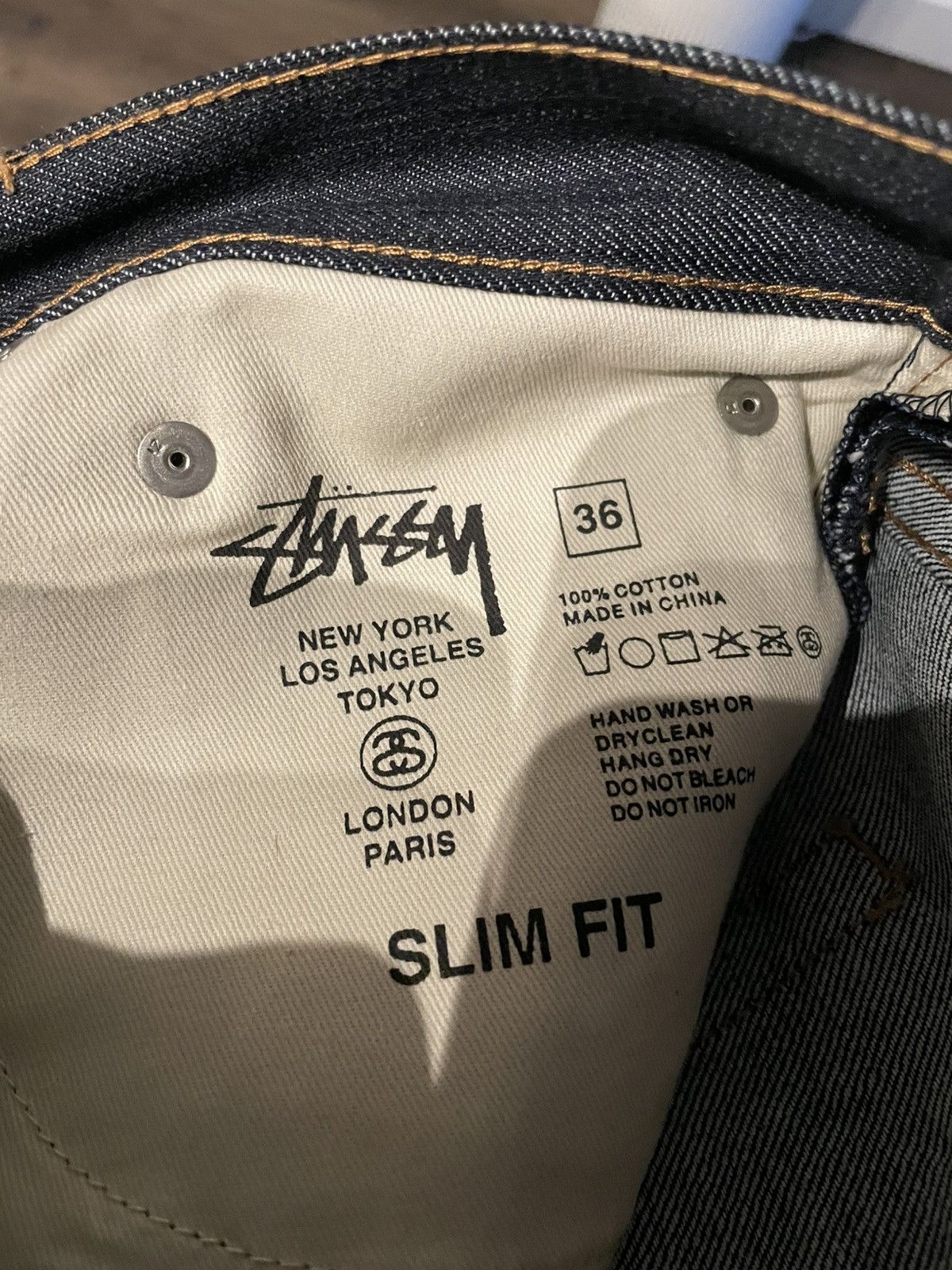 Stussy Brand New Stussy Slim Fit Rigid Denim Pant size 36 Size US 36 / EU 52 - 6 Thumbnail