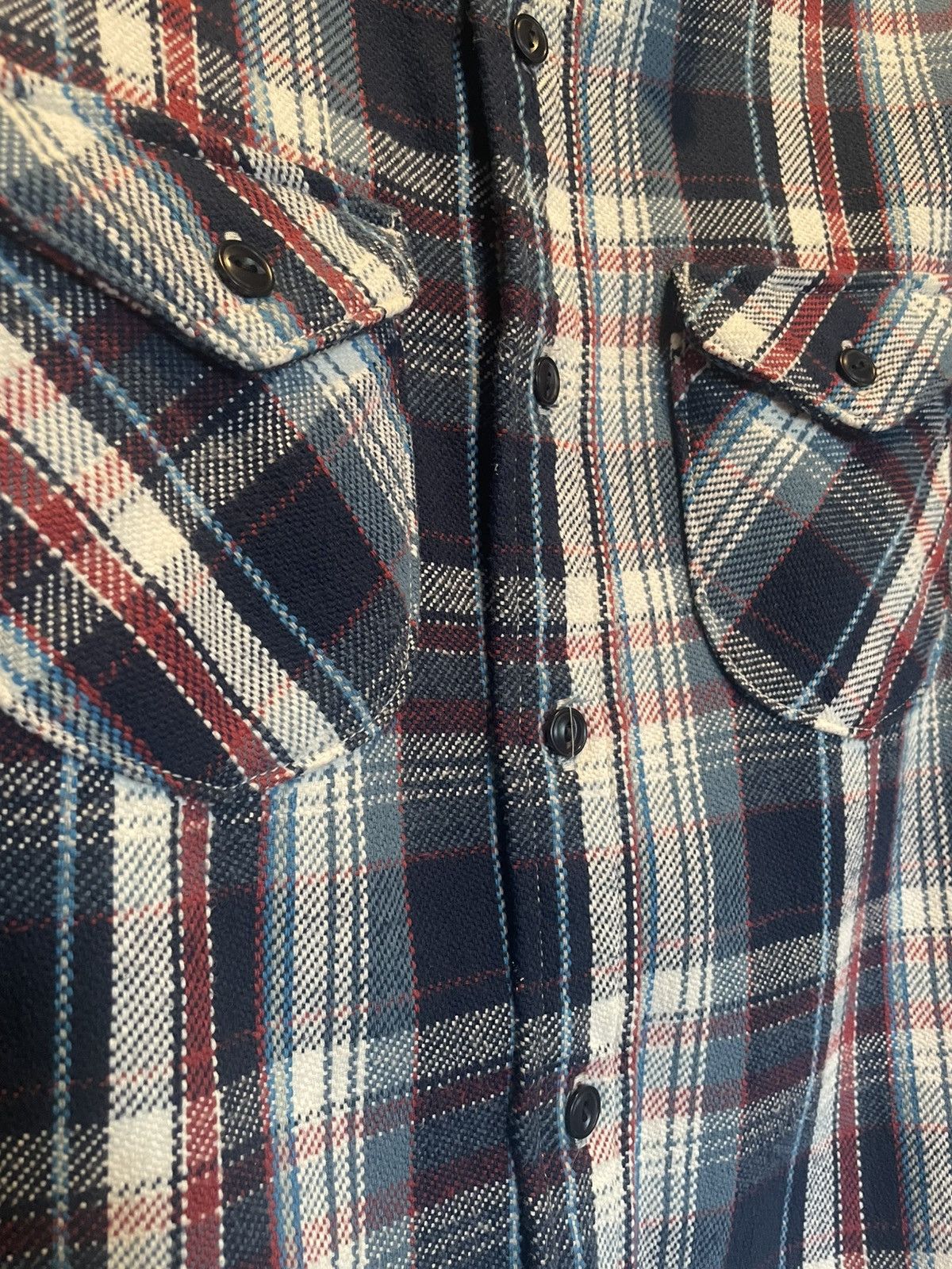 UES Japan UES Heavy Flannel Shirt - Navy Size US S / EU 44-46 / 1 - 3 Thumbnail