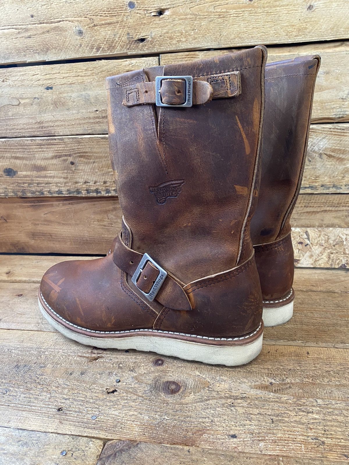Red Wing Redwing engineer boots, brown leather boots sz39 Size US 6.5 / EU 39-40 - 5 Thumbnail