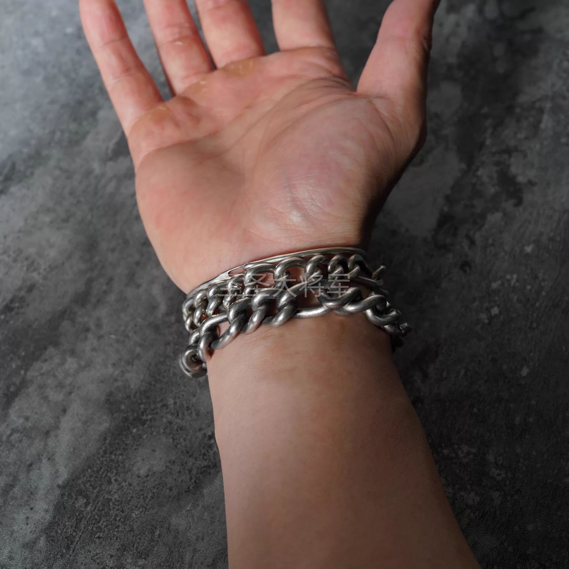 Werkstatt Munchen Vintage Werkstatt Munchen M2305 Heavy Silver Bracelet S+M Size ONE SIZE - 6 Thumbnail