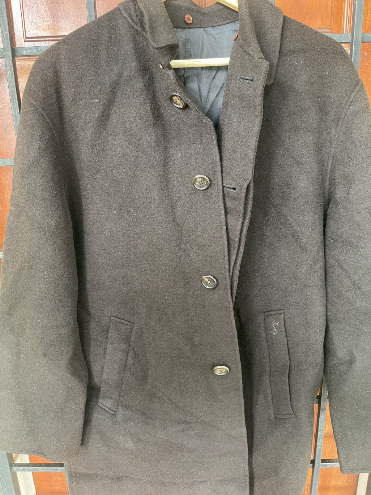 Yves Saint Laurent Vintage’s Ysl yves saint laurent wool long coat Size US L / EU 52-54 / 3 - 8 Thumbnail