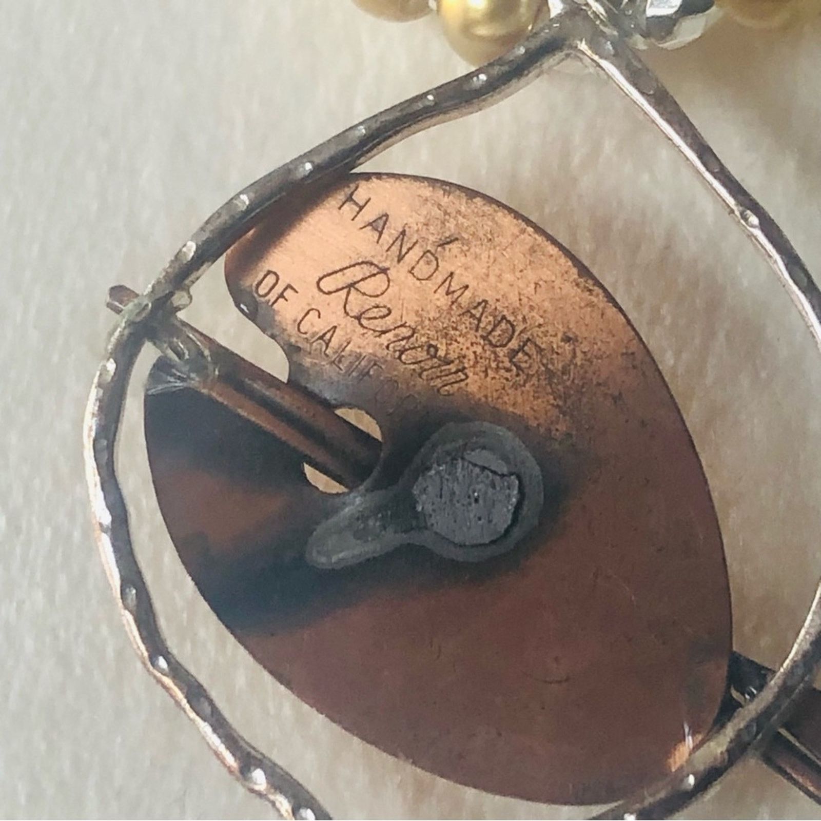 Handmade Handcrafted repurpose Renoir artist pendant Pearl necklac Size ONE SIZE - 9 Thumbnail