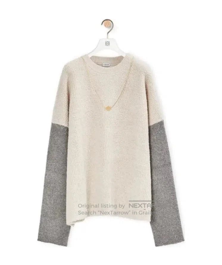 Loewe Loewe Gray and white colorblock knit sweater Size M / US 6-8 / IT 42-44 - 6 Thumbnail