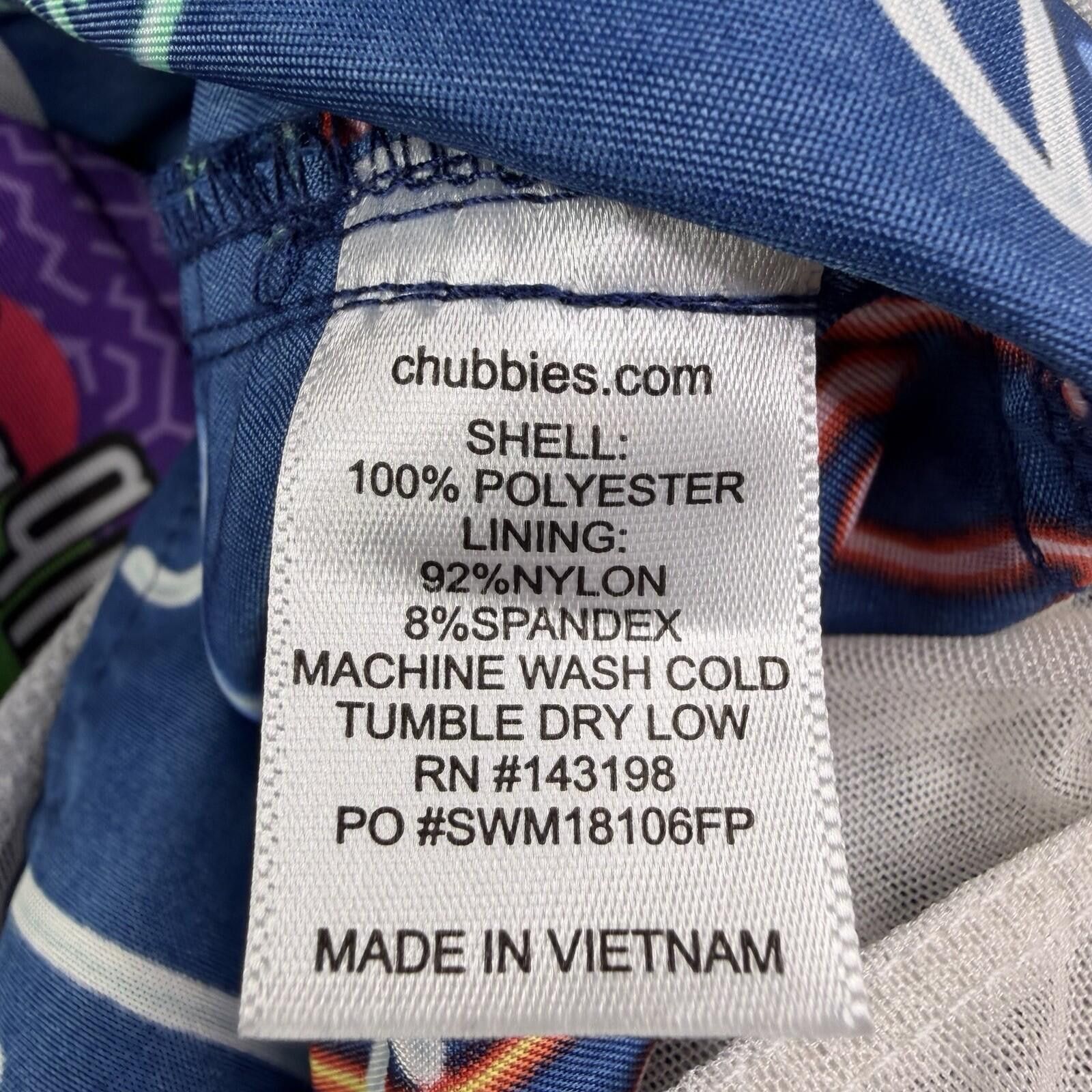 Chubbies Chubbies Neon Glades Swim Trunks Men's Large (32x7) Lined Size US 34 / EU 50 - 3 Thumbnail