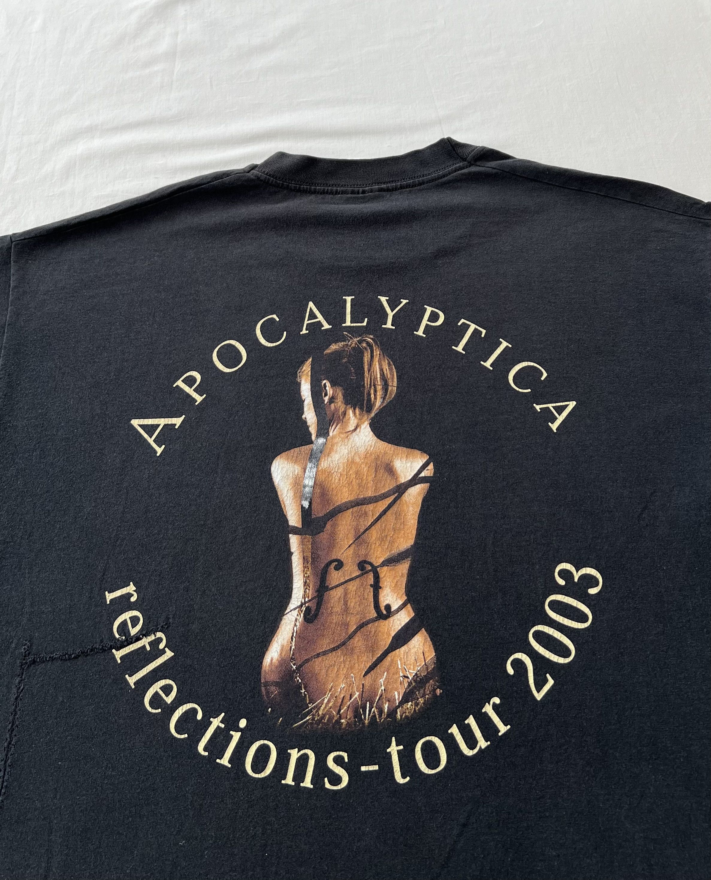 Band Tees Vintage 2003 Apocalyptica Reflection Tour Girl Black T-shirt Size US L / EU 52-54 / 3 - 10 Thumbnail