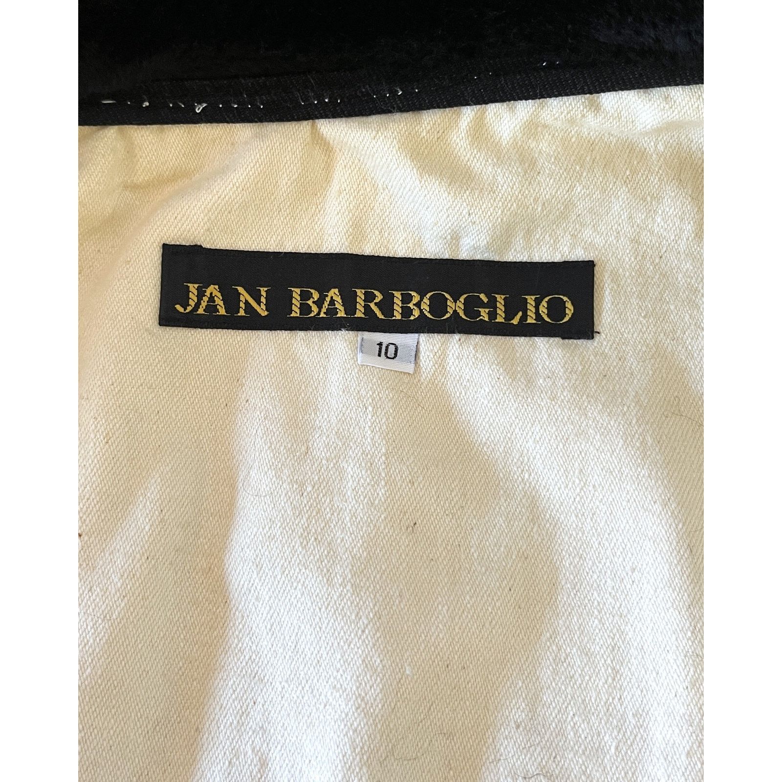 Vintage Jan Barboglio Crop Vest with Faux Fur 1990s Size 10