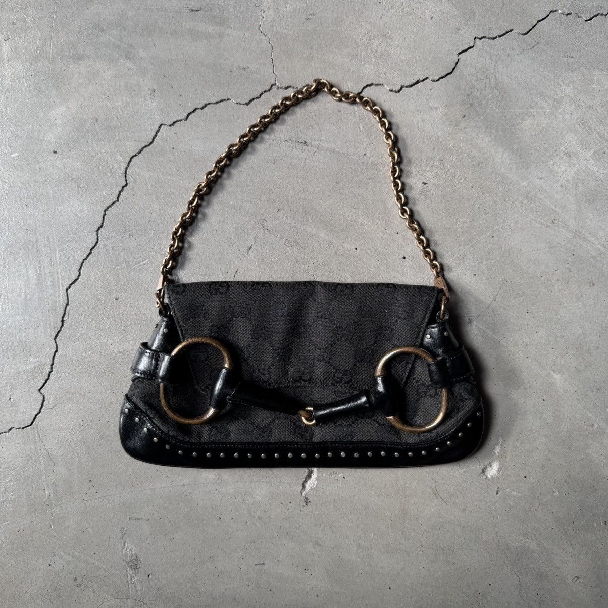 Gucci × Tom Ford Gucci Horsebit large clutch bag Black Size ONE SIZE - 1 Thumbnail