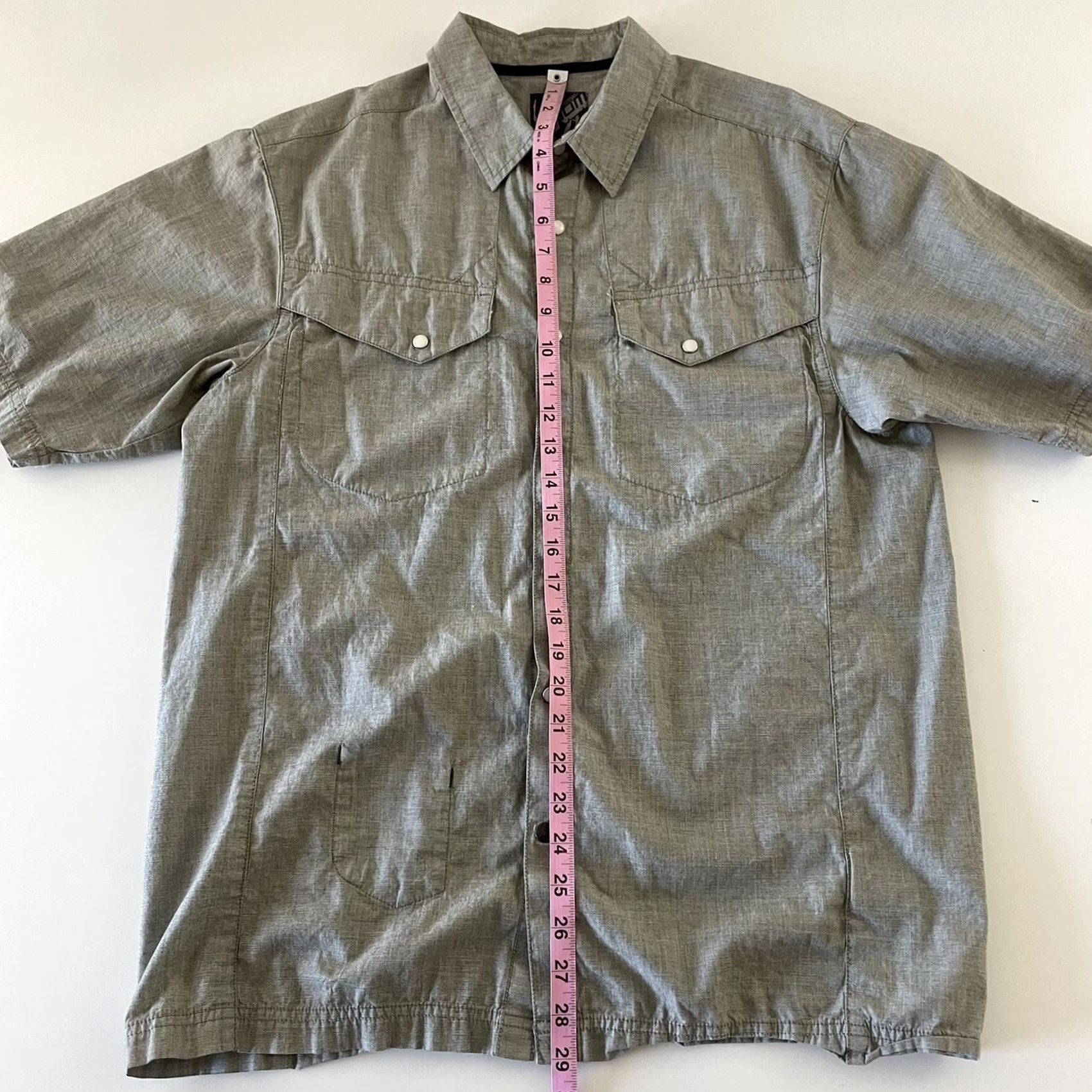 Spyder Spyder Venom Short Sleeve Button-Up Shirt Men's M Green Gray Size US M / EU 48-50 / 2 - 5 Thumbnail