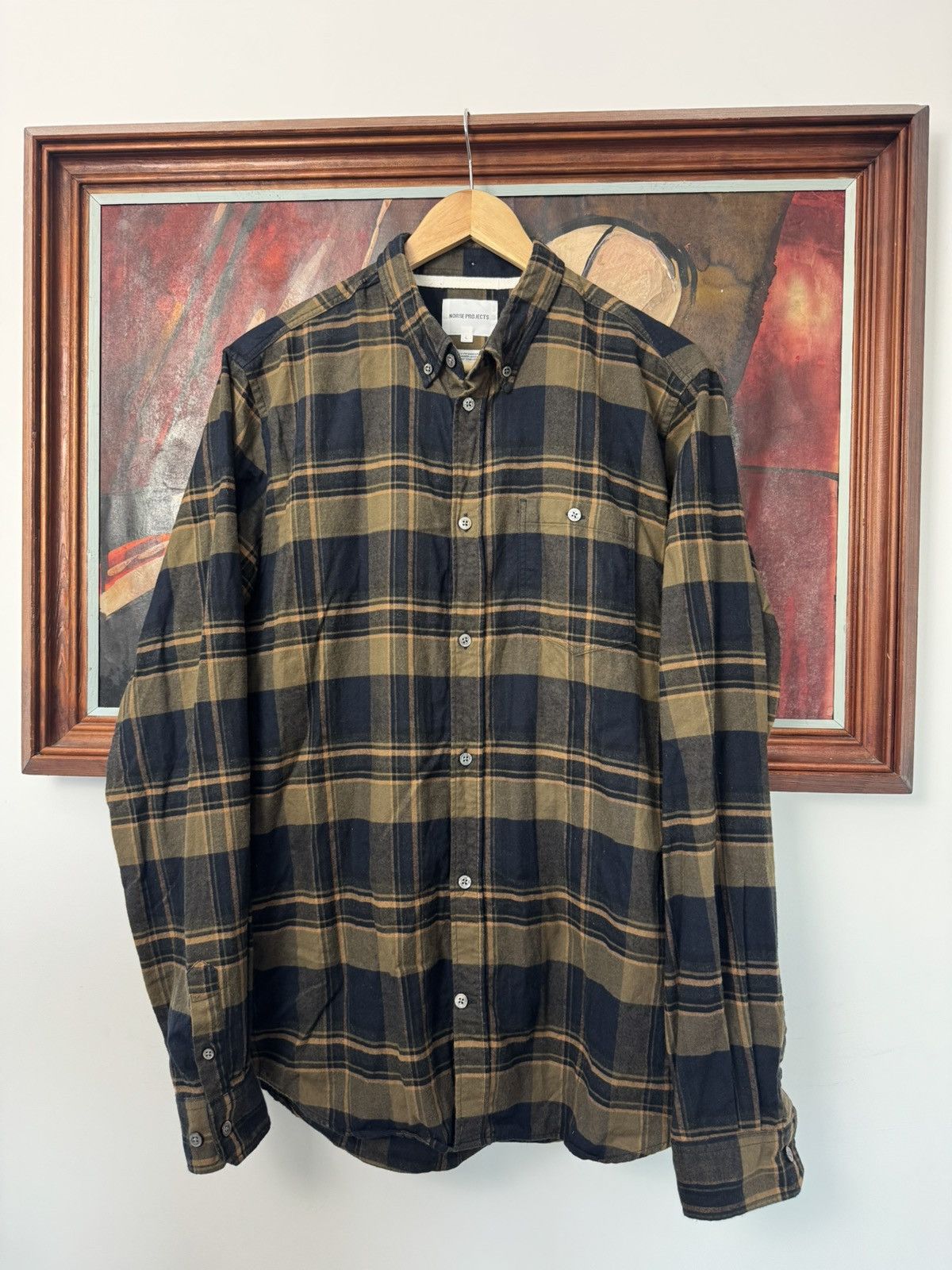 Norse Projects Button Up Shirt Copenhagen Flannel Plaid