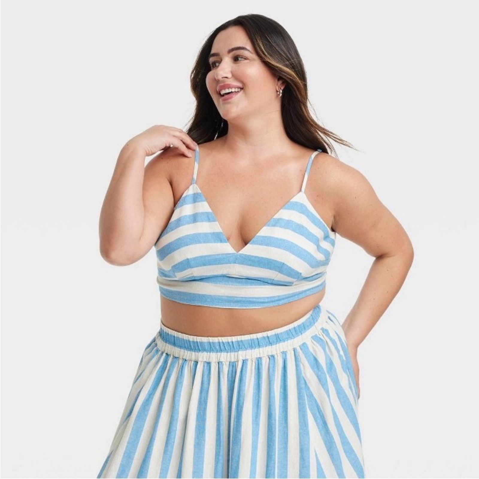Other NWT a new day beach bungalow linen bralette Size XXL / US 16-18 / IT 52-54 - 1 Thumbnail