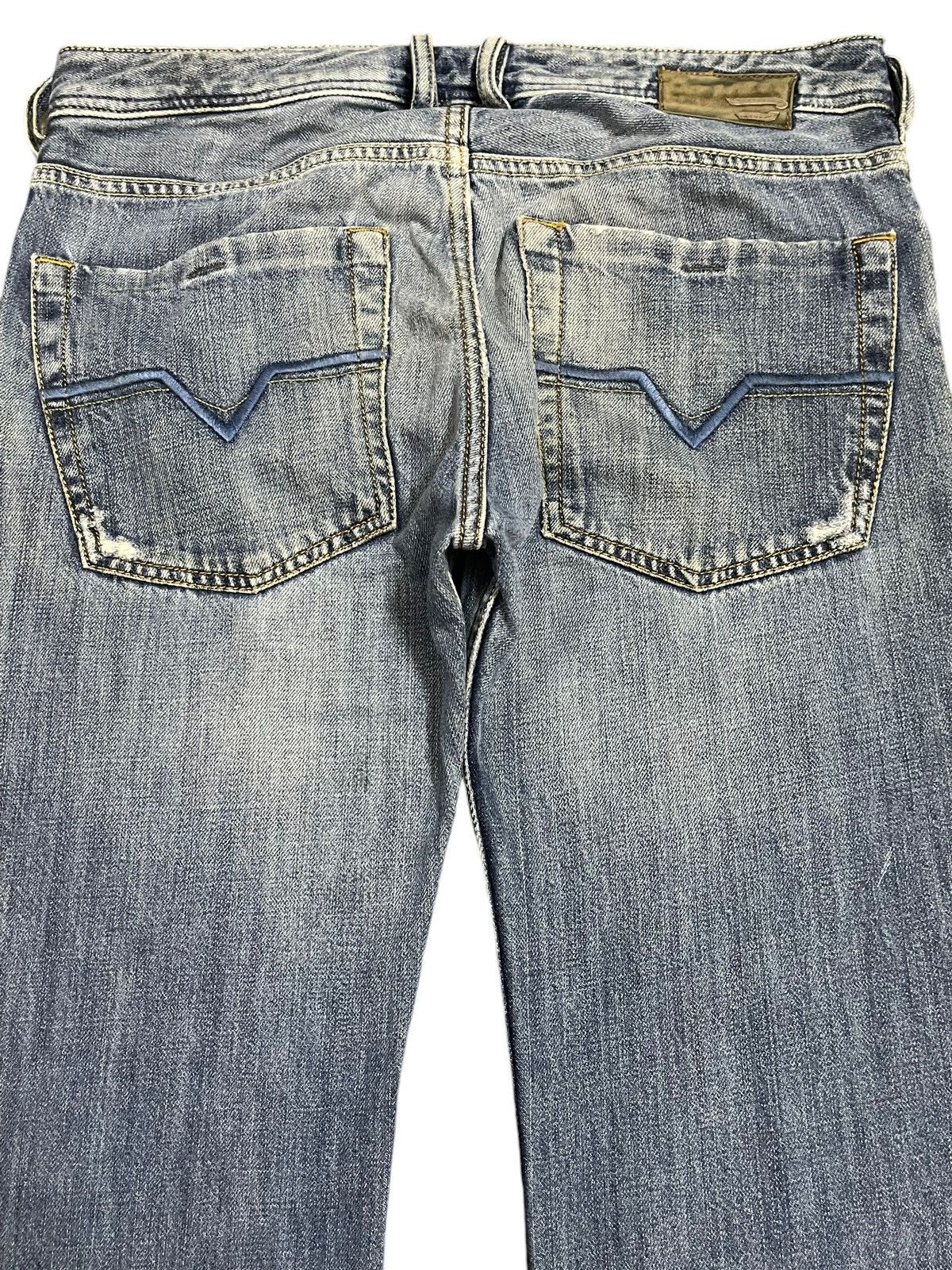 Diesel Vtg 90s Diesel Industry Faded Wash Distress Wide Leg Bootcut Size US 32 / EU 48 - 5 Thumbnail