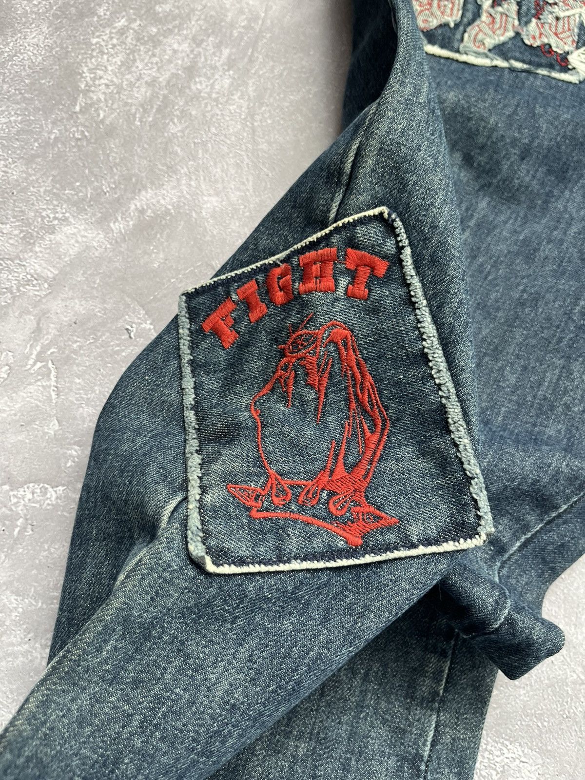 Versace Jeans Couture Versace Jeans Couture Delirium Multilogo Patch Denim Pants Size US 35 - 11 Thumbnail