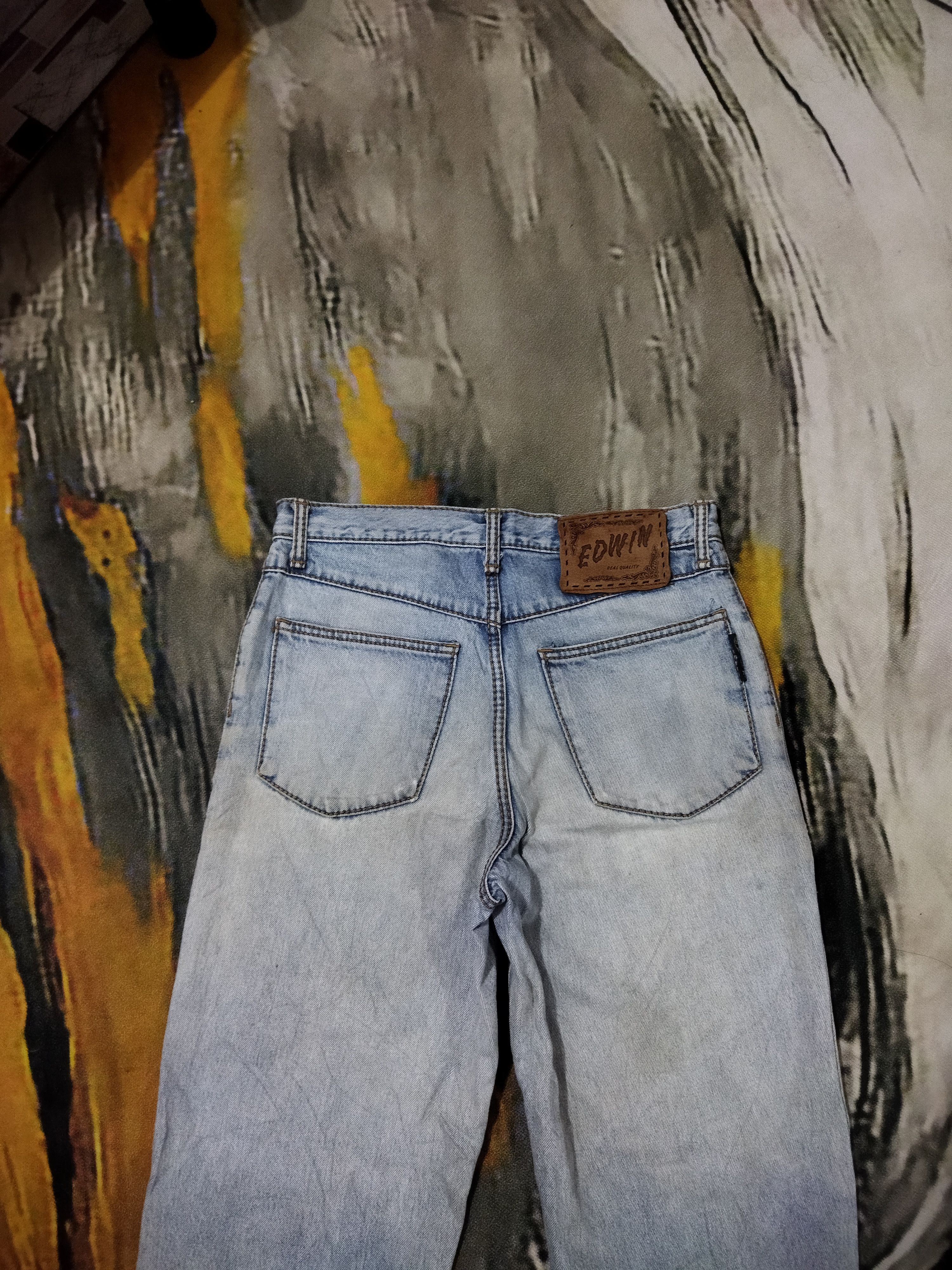 Edwin VINTAGE EDWIN DISTRESSED LIGHT BLUE JEANS PANTS Size US 29 - 8 Thumbnail