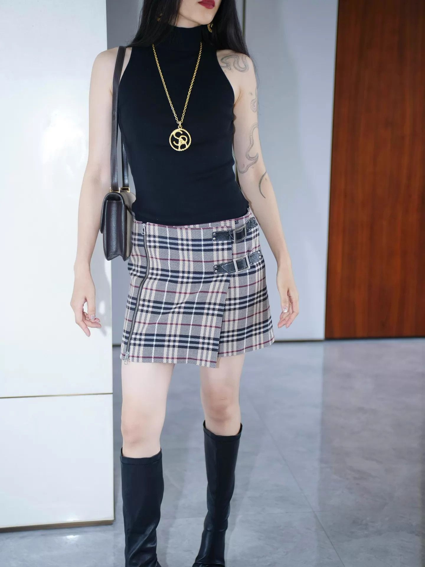 Burberry Burberry Blue Label Classic Check Plaid Panel Dress Size 26" / US 2 / IT 38 - 8 Thumbnail