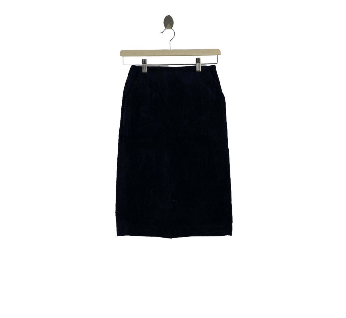 image of Katharine Hamnett London English Designer Black Midi Skirt, Women's (Size 24)