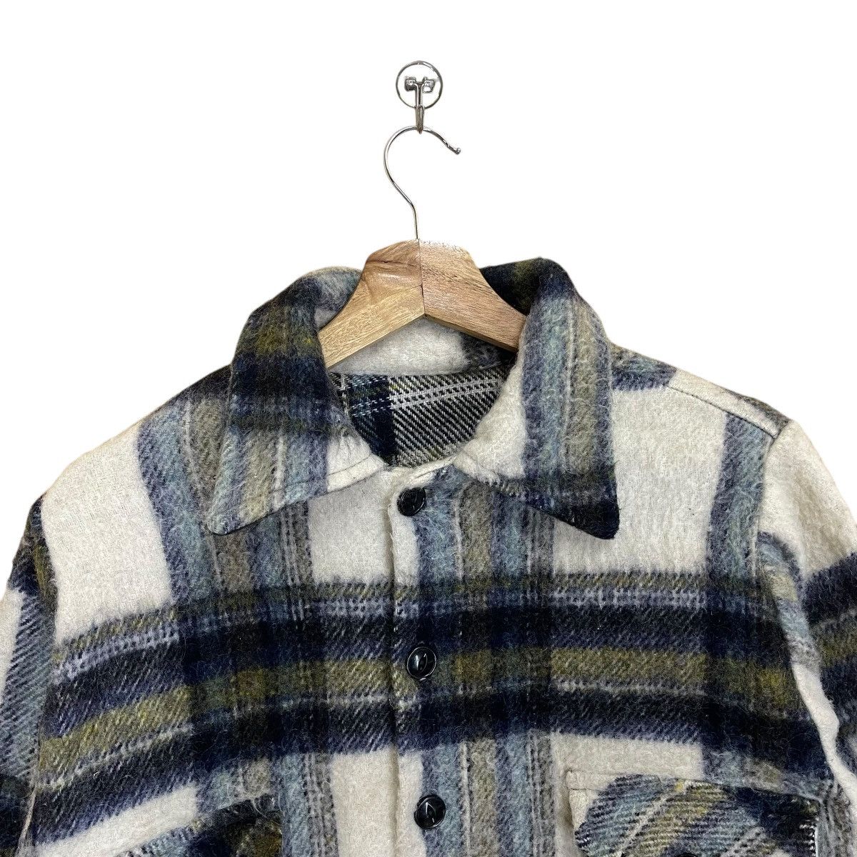 Japanese Brand Wool Checked Flanel Issey Miyake Style Jacket Size US M / EU 48-50 / 2 - 4 Thumbnail