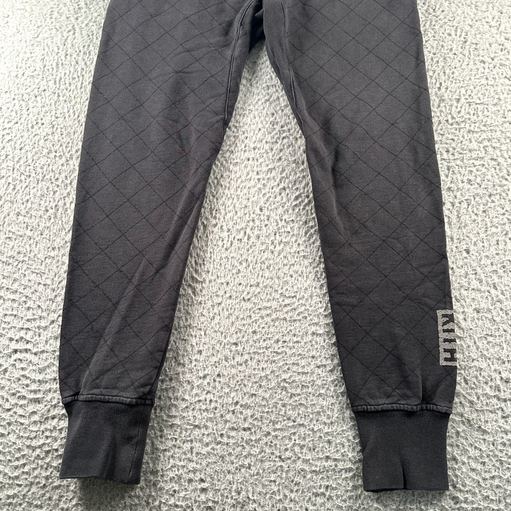 Kith KITH Jogger Sweatpants Mens XS Quilted Drawstring Zip Pocket Ribbed Cuff Black Size US 27 - 3 Thumbnail