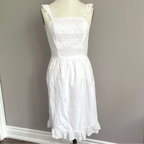Other White Embroidered Indian Cotton Sleeveless Dress - Small Size S / US 4 / IT 40 - 3 Thumbnail