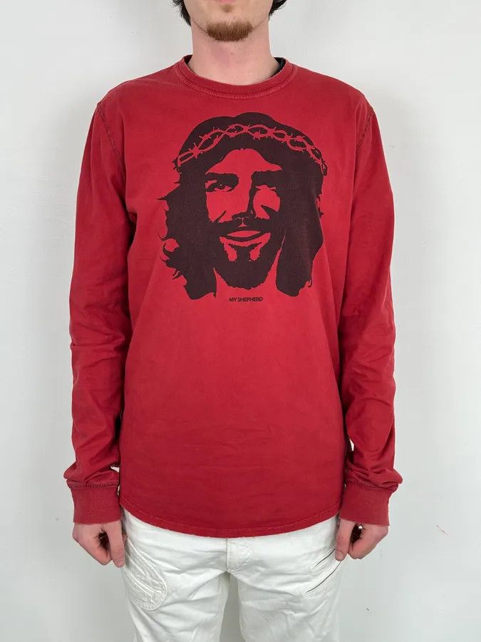 Dsquared2 AW2005 Dsquared2 Red Cotton Che Guevara Graphic Longsleeve T-Shirt Size US L / EU 52-54 / 3 - 2 Thumbnail