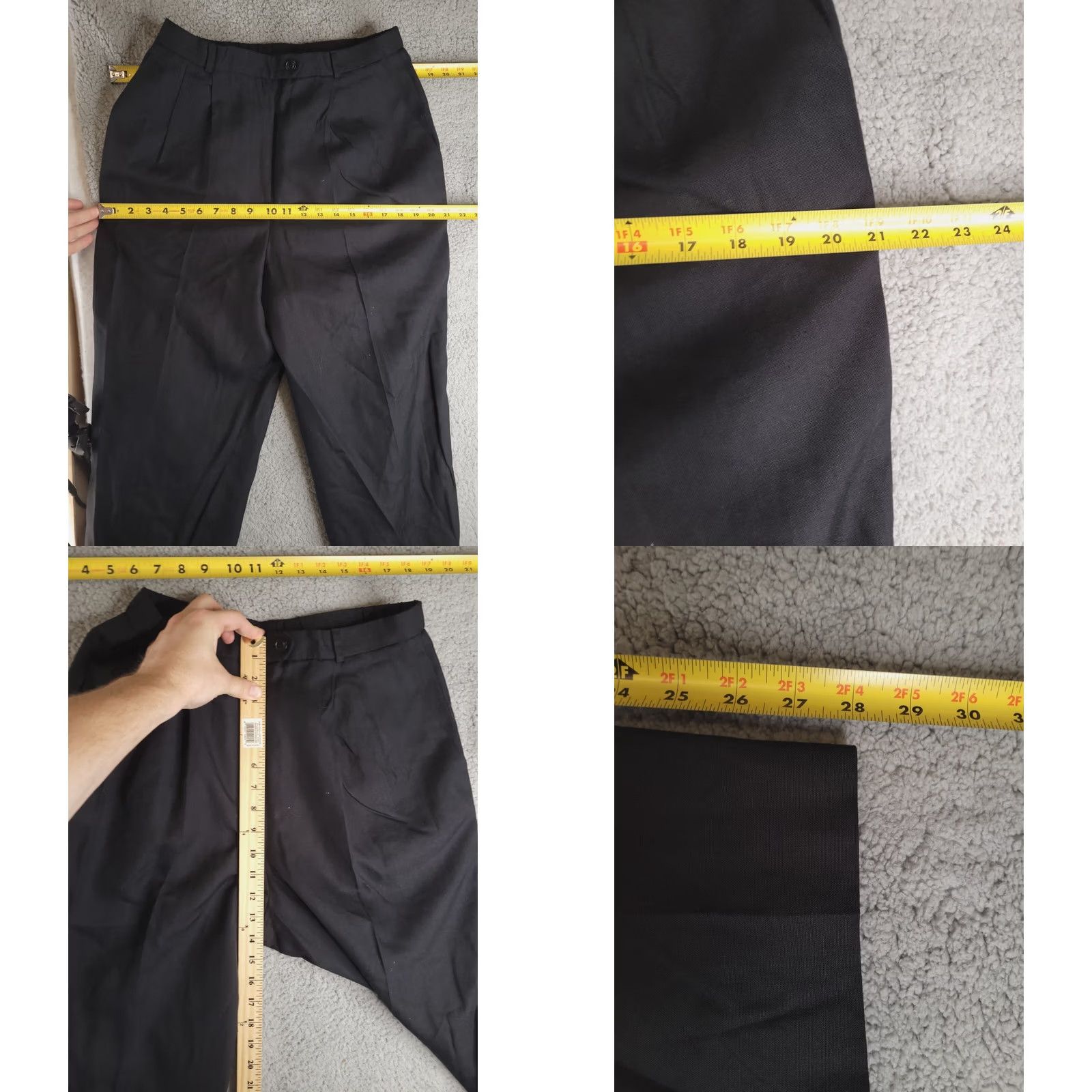 Talbots Talbots Linen Rayon Pants Womens 12P Petite Black High Rise Pants Solid Size 34" / US 12 / IT 48 - 8 Thumbnail