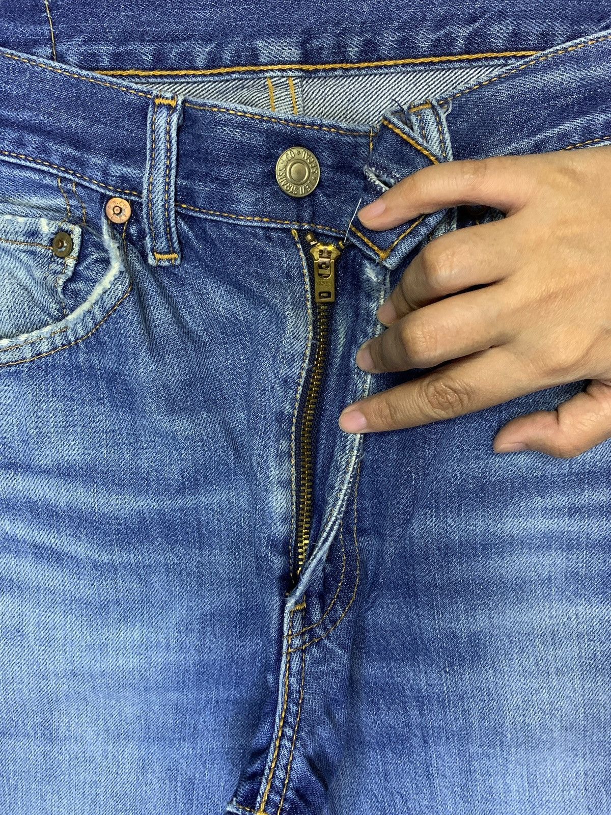 Levi's Vintage 90s Levis 517 Faded Wash Distressed Flare Jeans Size US 31 - 3 Thumbnail