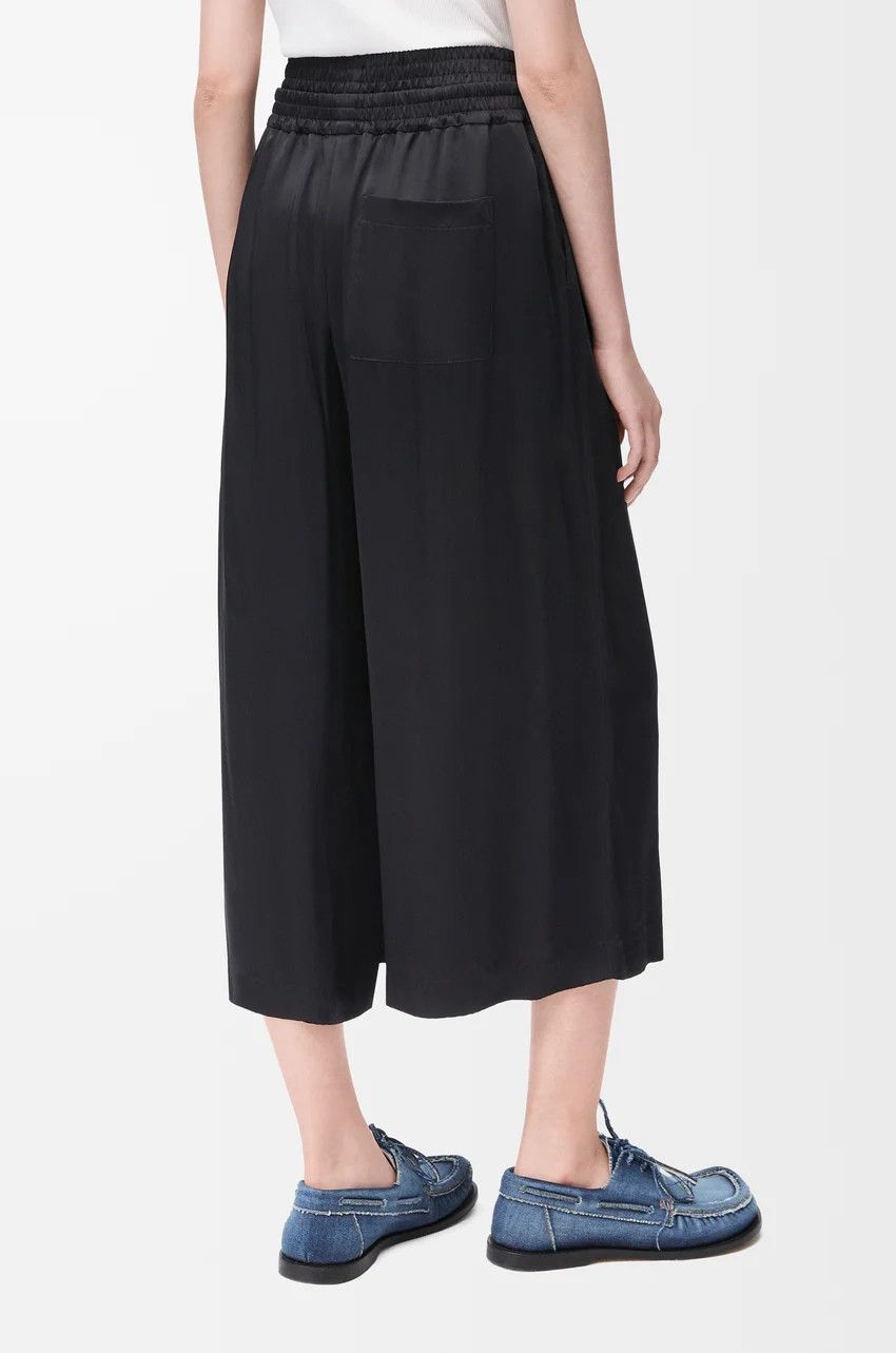 Loewe o1loc1c0525 Cropped Trousers In Viscose in Black Size 28" / US 6 / IT 42 - 4 Thumbnail