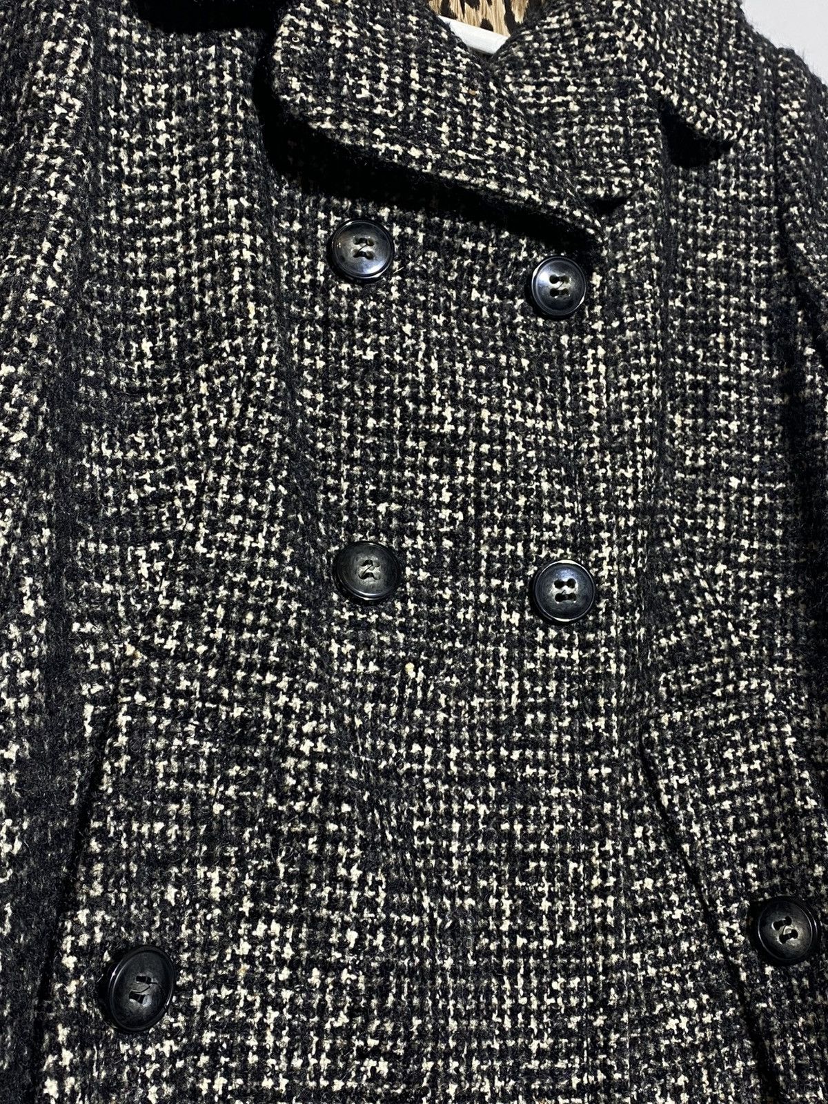 Dolce & Gabbana Dolce Gabbana Vintage Tweed Wool Mohair Coat Leopard Lining Size L / US 10 / IT 46 - 8 Thumbnail