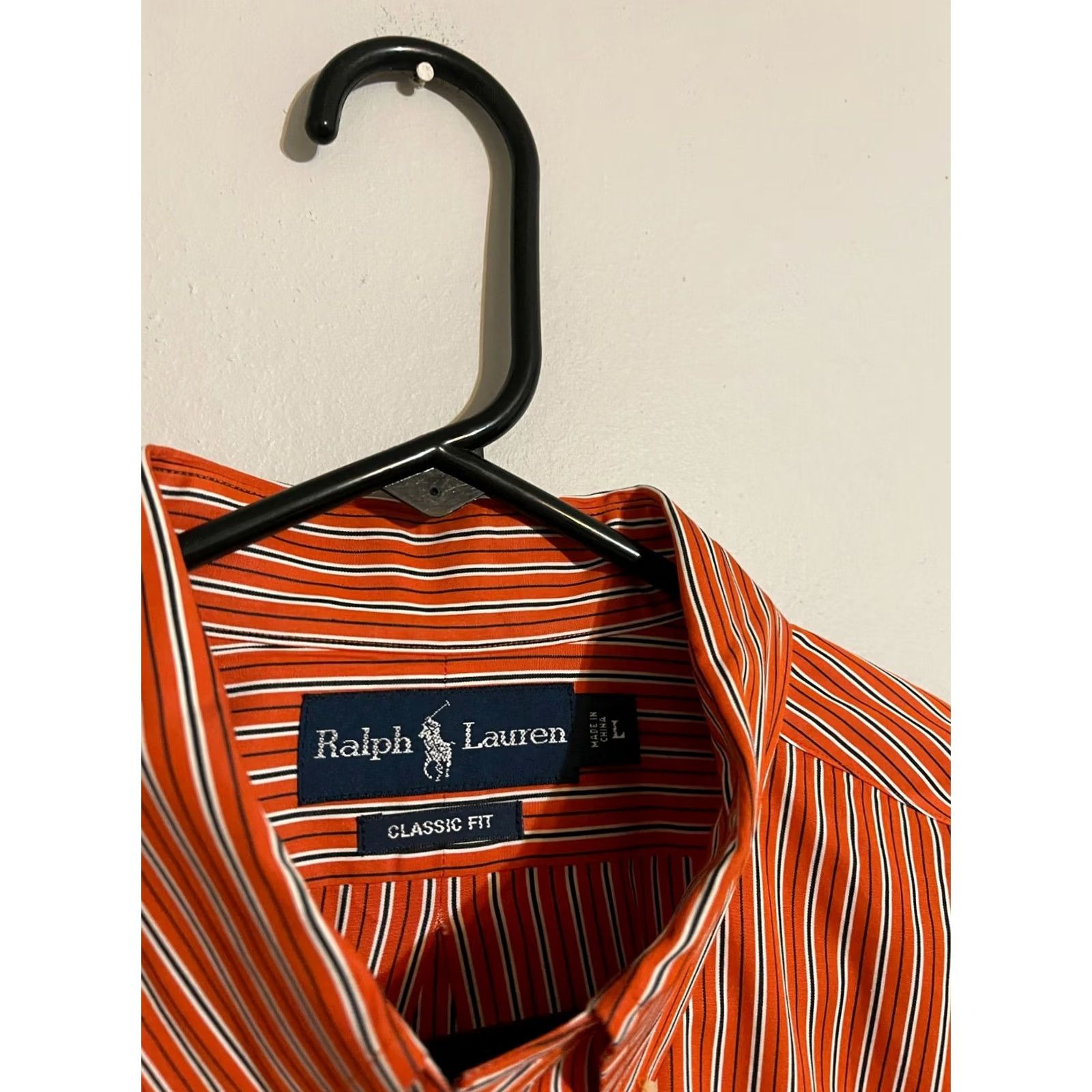 Polo Ralph Lauren Polo Ralph Lauren Orange Stripes Button Up Shirt - Men's L Size 42R - 3 Thumbnail