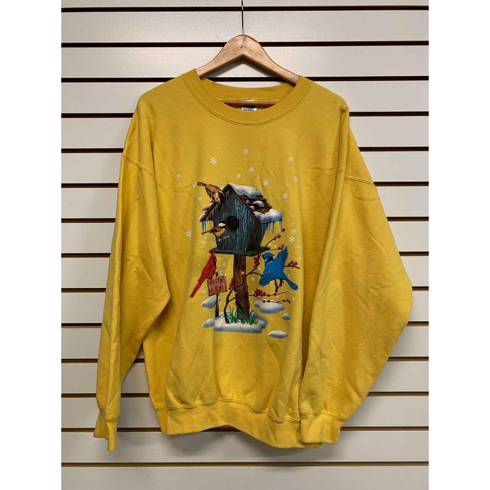 Gildan Vintage Birdhouse birds Sweatshirt size XL 1990s 80s Size US XL / EU 56 / 4 - 1 Thumbnail