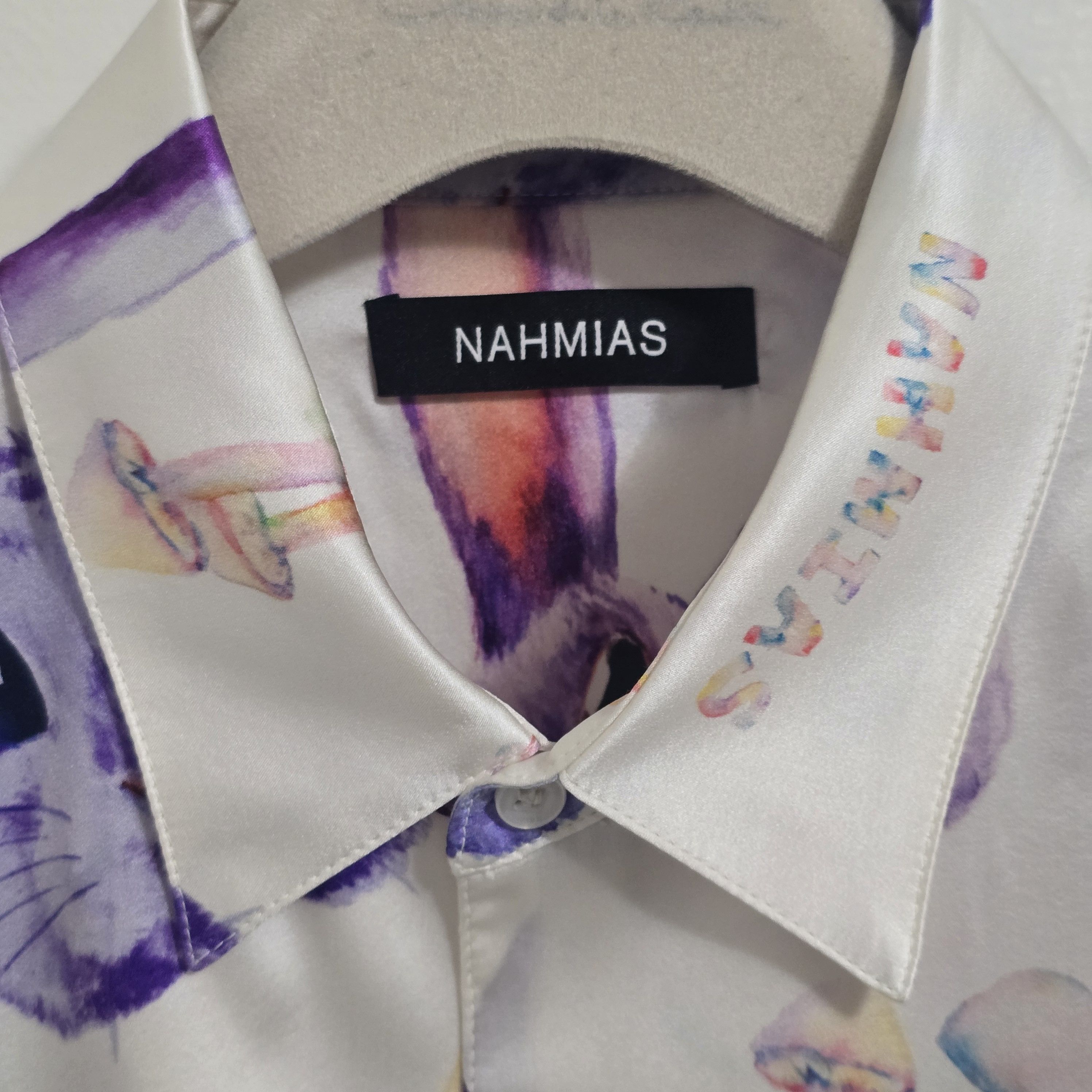 Nahmias Bunny silk shirt Size US L / EU 52-54 / 3 - 3 Thumbnail