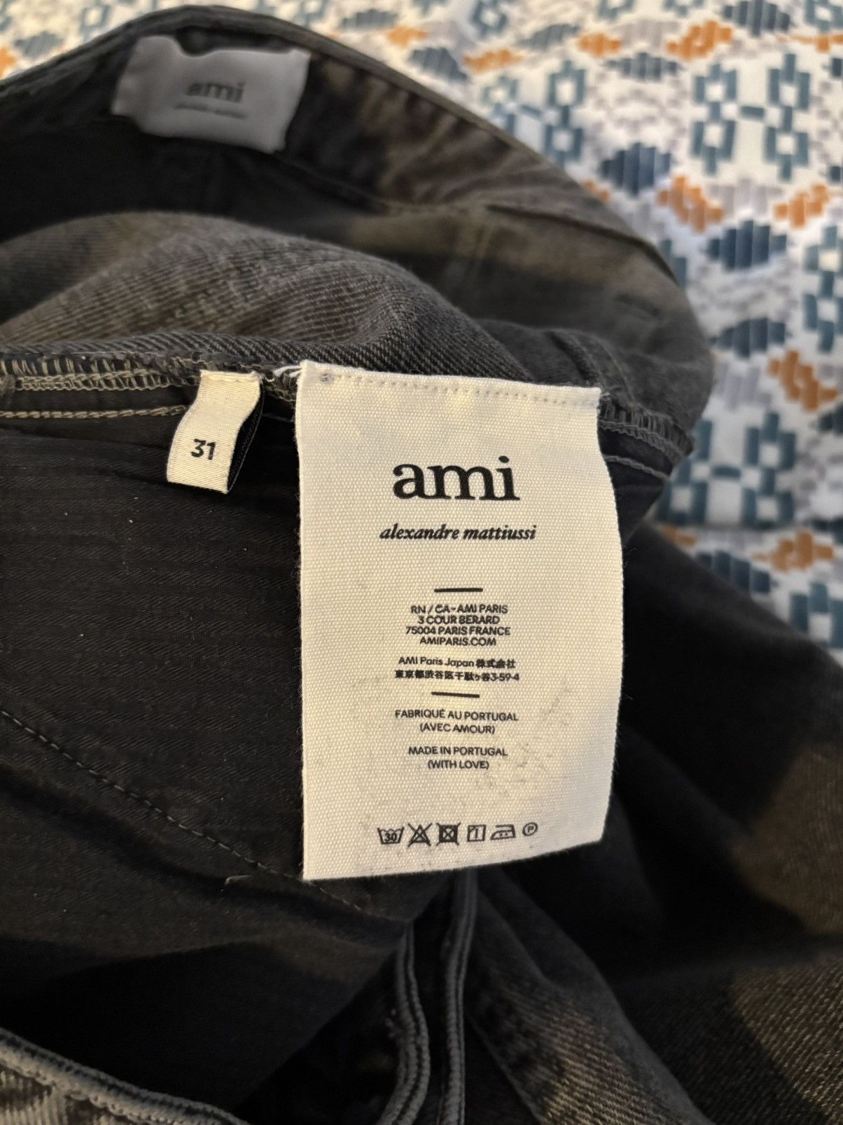 AMI AMI Paris Alex Fit Wide Leg Jeans Size US 31 - 3 Thumbnail
