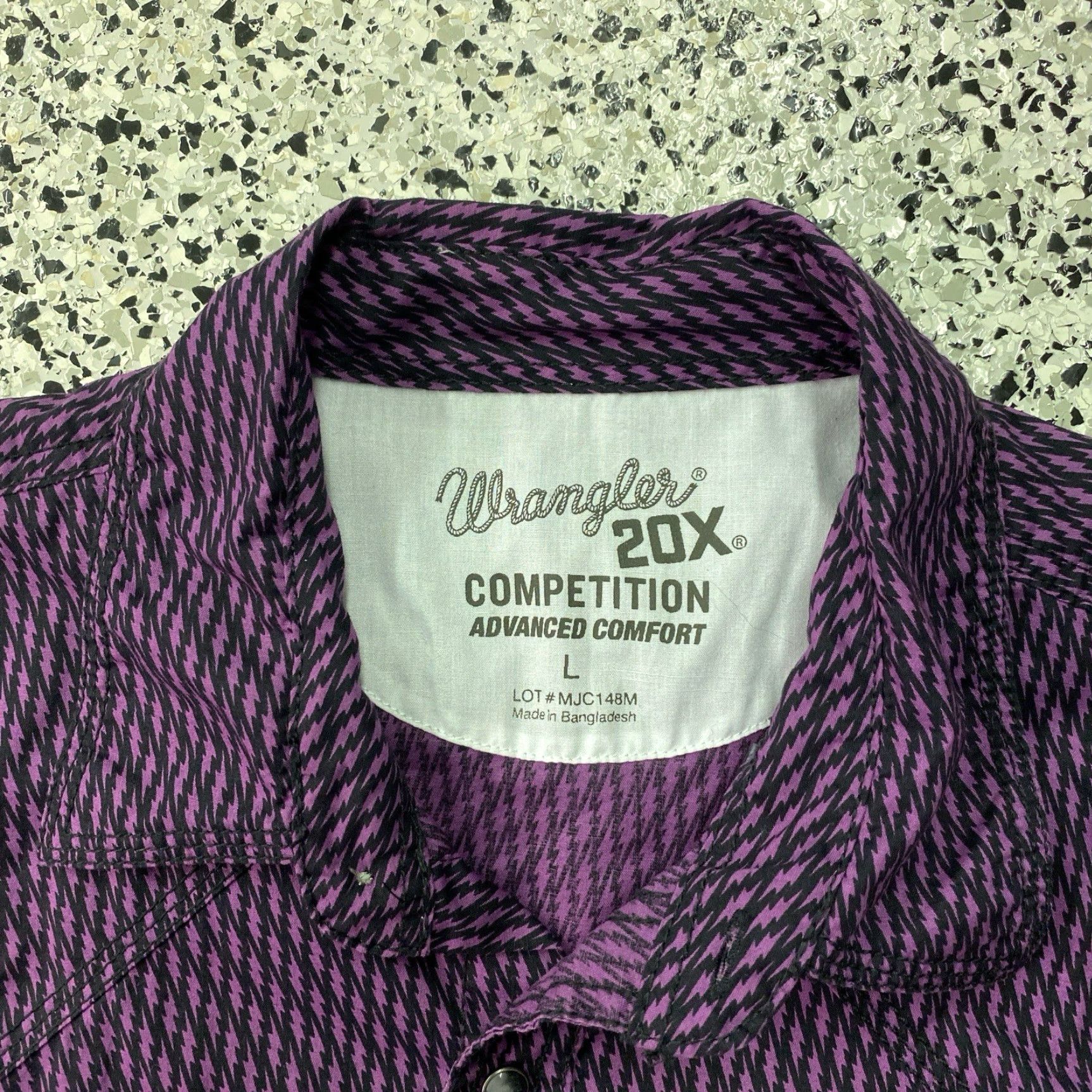 Wrangler Wrangler 20X Competition Mens Large Western Plaid Pearl Snaps Stretch Size US L / EU 52-54 / 3 - 2 Thumbnail