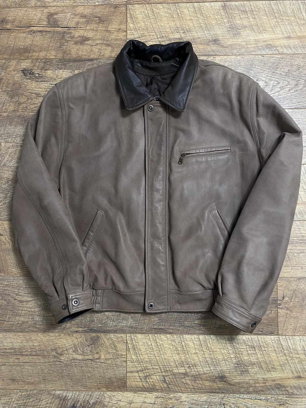 SESA Authentic Leather Bomber Jacket | Taupe Classic A-1 XXL