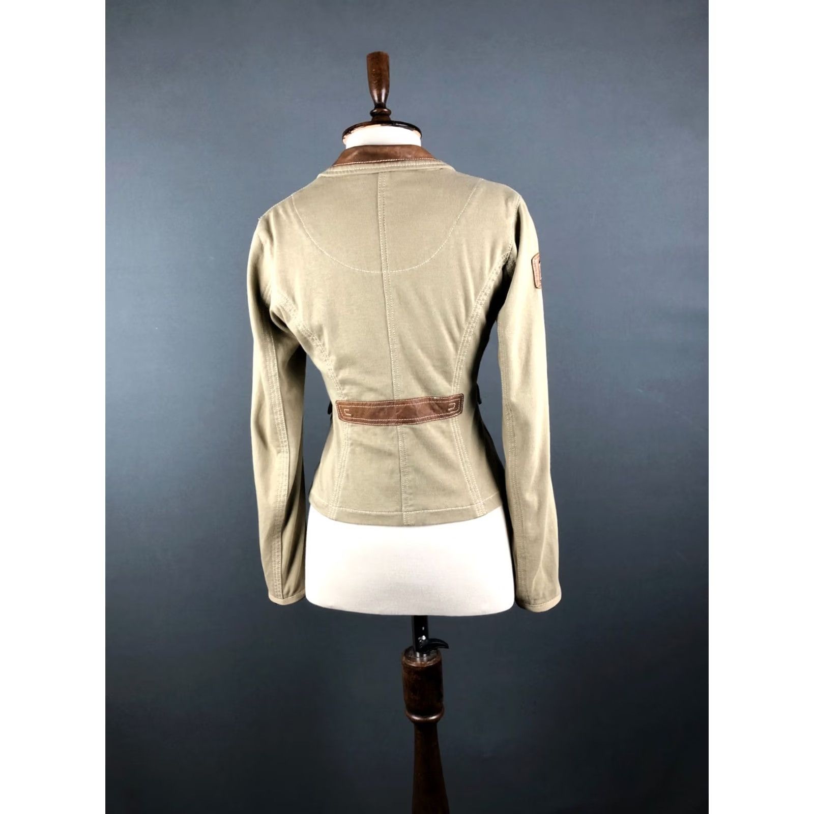Aeronautica Militare Aeronautica Militare Blazer Shirt Womens 40 Khaki Cotton Single-Breasted Size S / US 4 / IT 40 - 3 Thumbnail