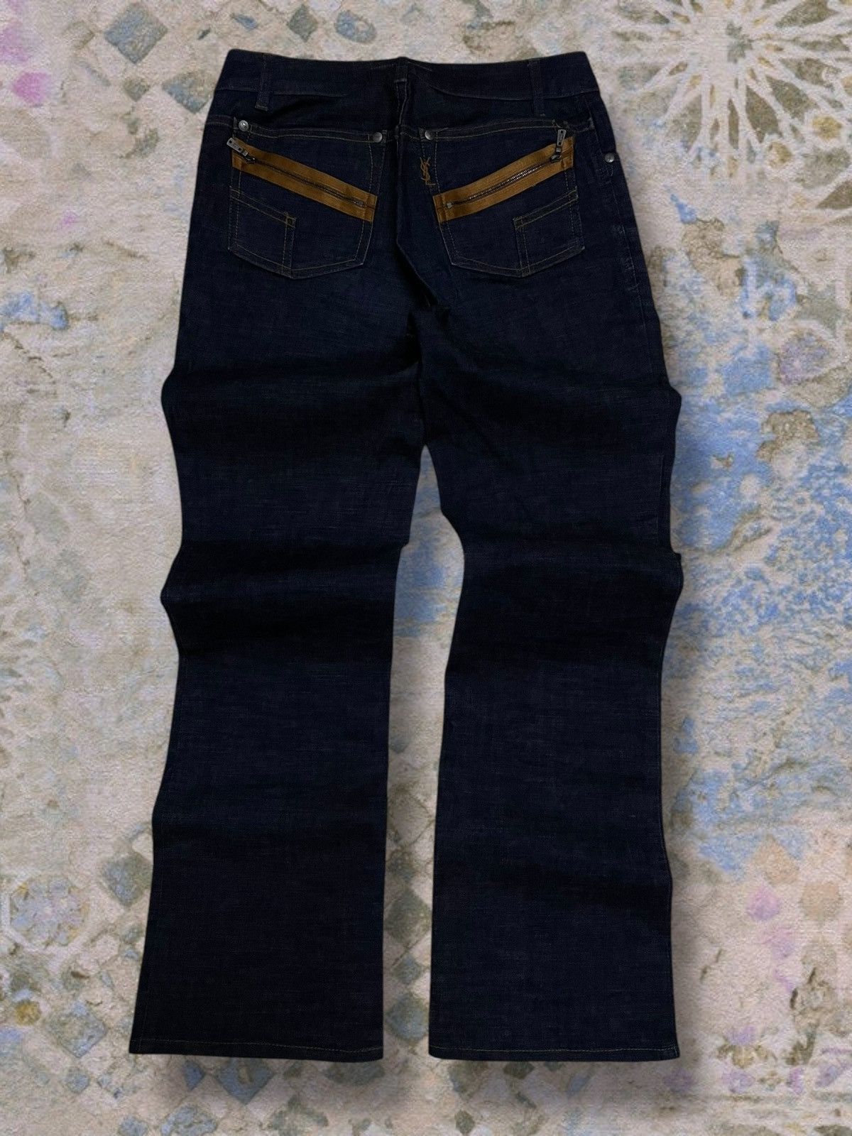 Yves Saint Laurent Vintage Authentic Designer Yves Saint Laurent Flared Denim Size US 27 - 8 Thumbnail