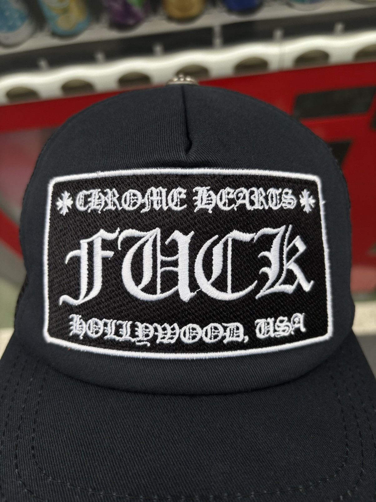 Chrome Hearts Chrome Hearts FU€K Hollywood Trucker Black Size ONE SIZE - 5 Thumbnail