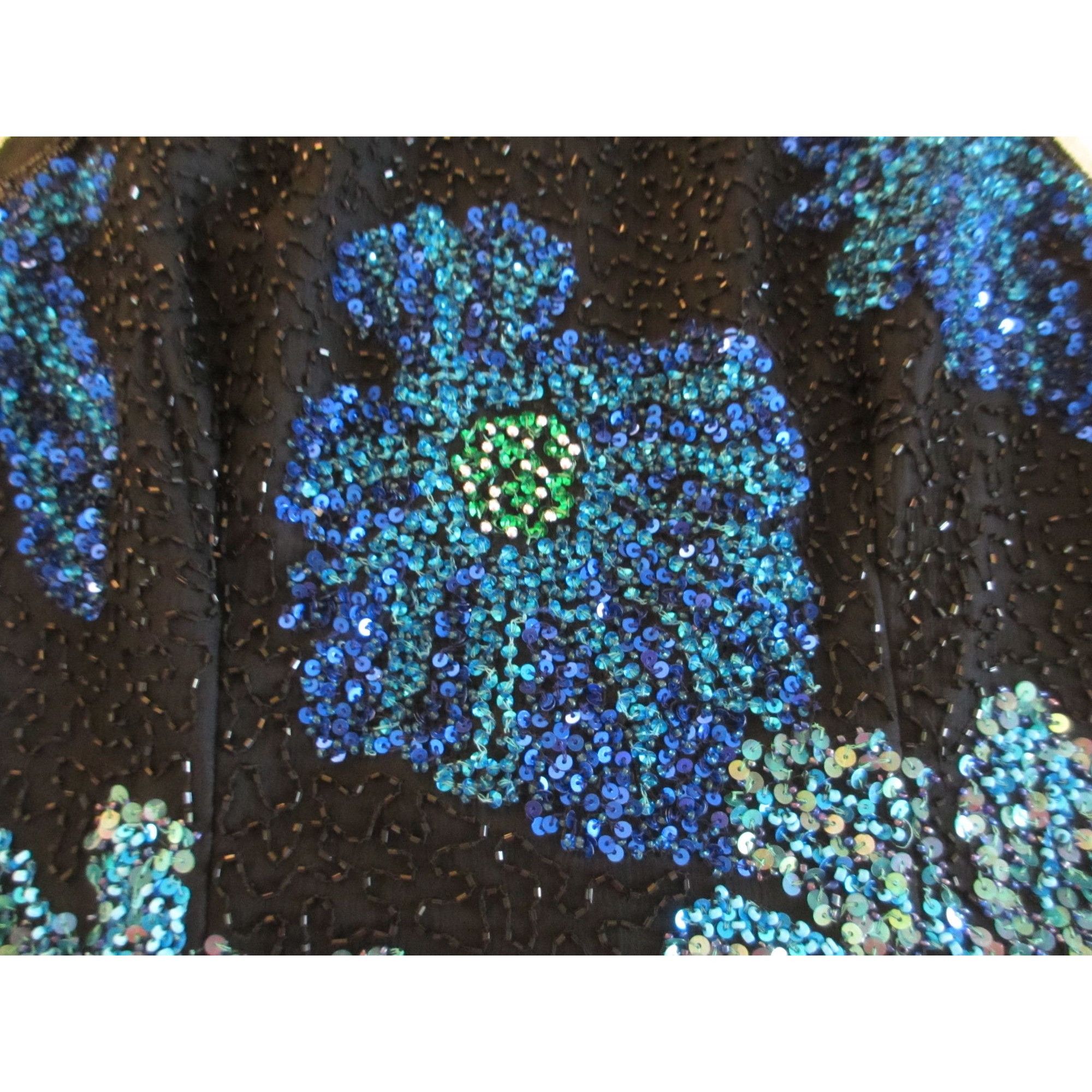 Other Laurence Kazar Paris New York Black Sleeveless Sequined Bead Size M / US 6-8 / IT 42-44 - 2 Thumbnail