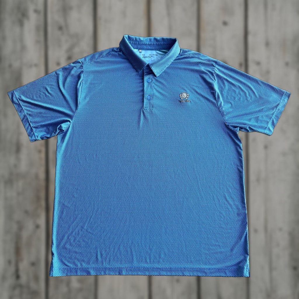Under Armour Under Armour Polo Shirt Golf Mens 2XL Blue Floral Stretch Preppy Active Shirt Size US XXL / EU 58 / 5 - 1 Thumbnail