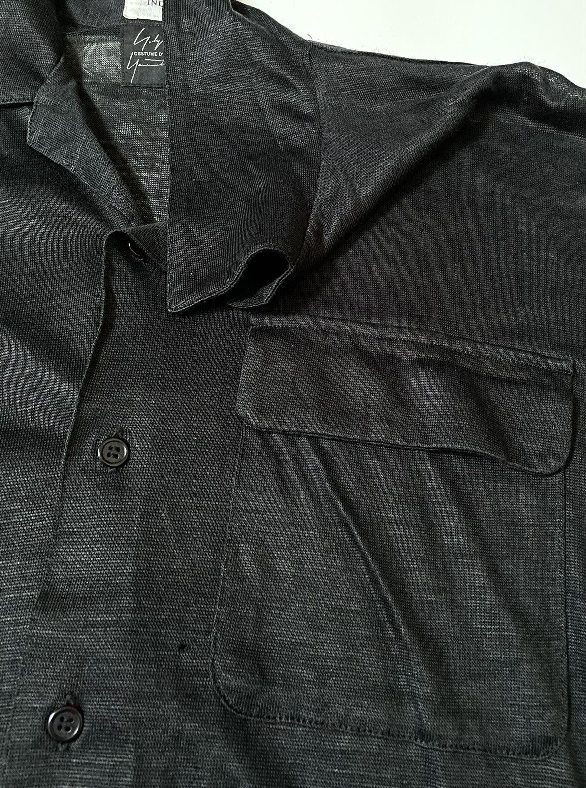 Yohji Yamamoto TAX FREE 🇺🇸 yohji yamamoto costume d’homme sheer camp shirt Size US S / EU 44-46 / 1 - 9 Thumbnail
