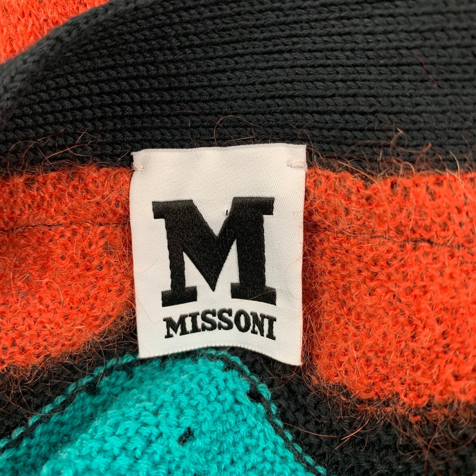 Other M MISSONI Size 6 Multi-Color Knitted Stripe Wool Blend Coat Size M / US 6-8 / IT 42-44 - 6 Thumbnail