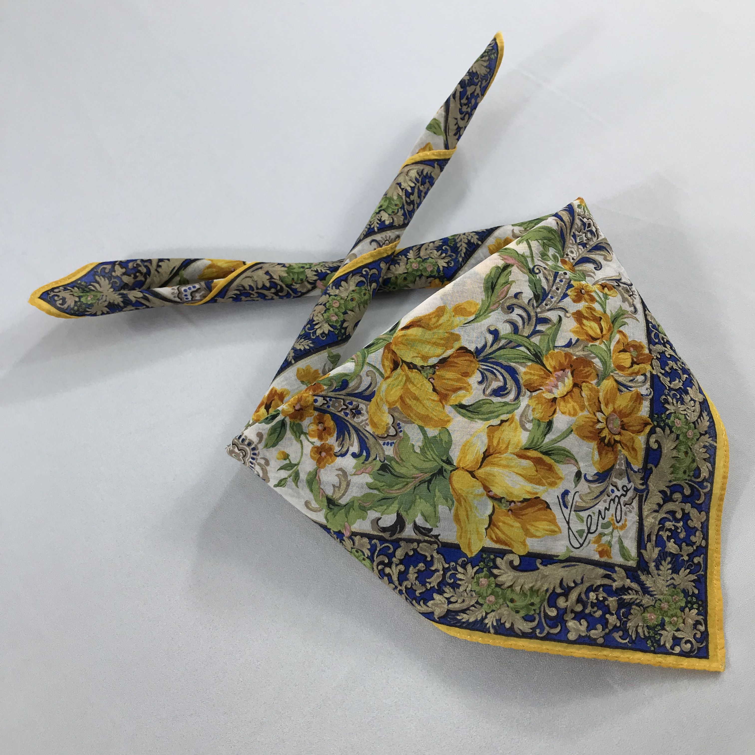 Kenzo × Vintage Kenzo Bandana / Handkerchief / Neckerchief - S2146 Size ONE SIZE - 4 Thumbnail