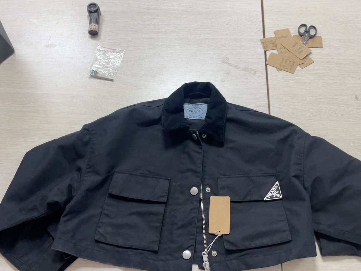 Prada Prada Black Long Sleeve Denim Jacket -2505 Size US M / EU 48-50 / 2 - 2 Thumbnail