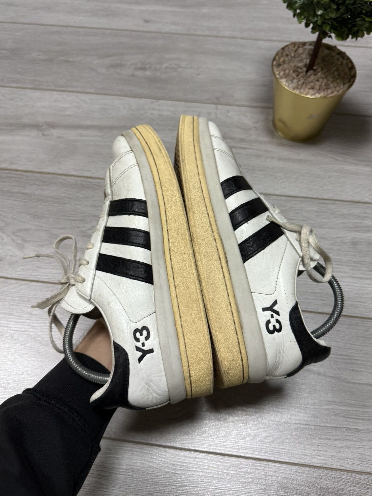Adidas × Y-3 Y-3 x Adidas Yohji sneakers superstar stripes leather shoes Size US 9.5 / EU 42-43 - 5 Thumbnail