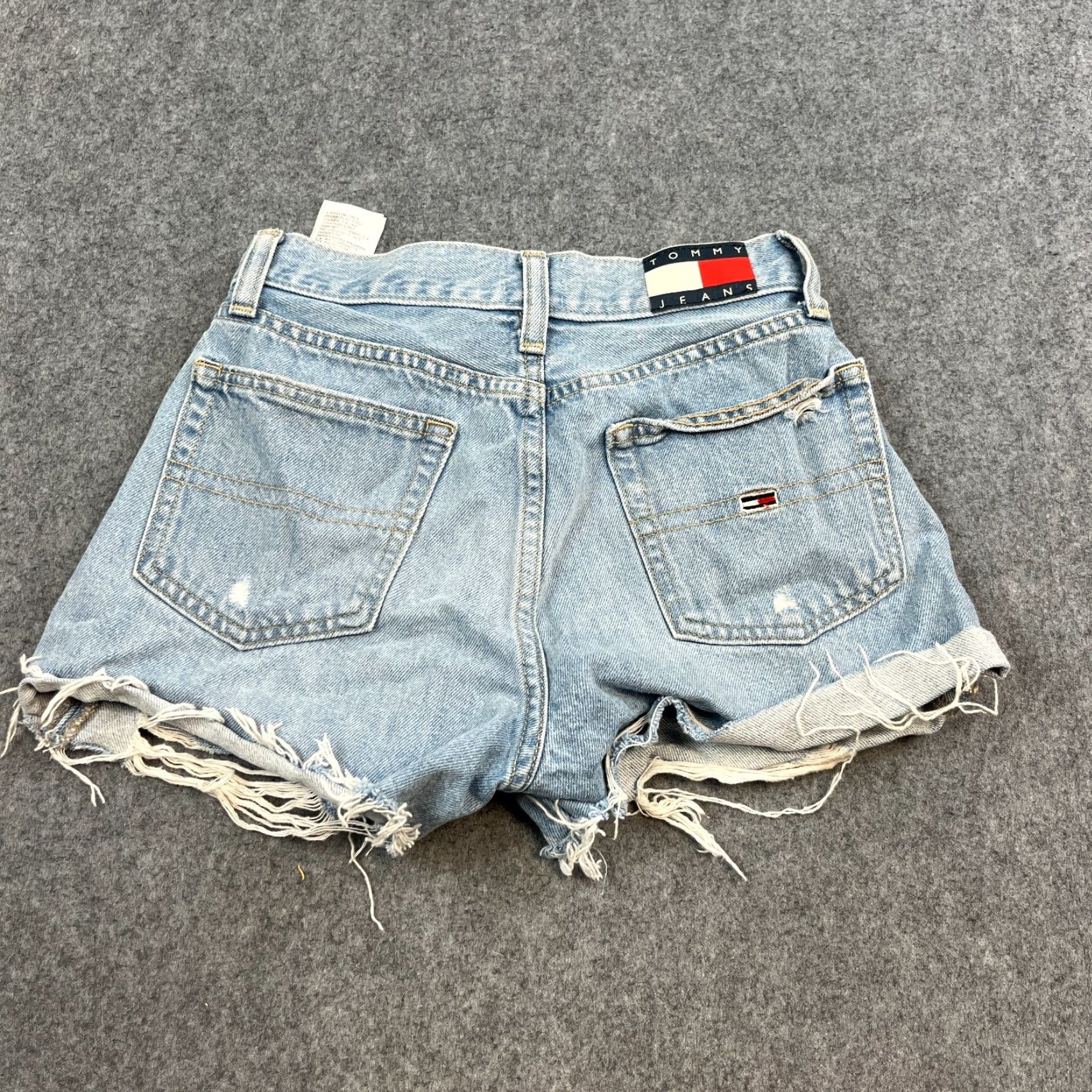 Tommy Hilfiger Tommy Hilfiger Womens Denim Shorts 24 UK 4 Blue Cut Offs Frayed Logo Hot Pants Denim Shorts Womens Blue Logo 90s? Size 27" / US 4 / IT 40 - 2 Thumbnail